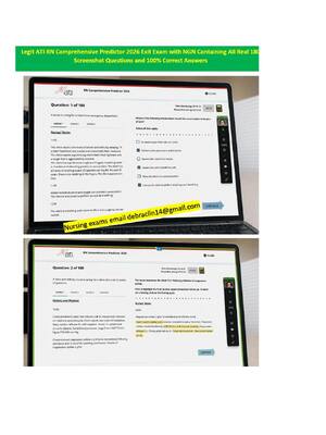 Preview of RN Exit ATI CMS Comprehensive Predictor Level 3 2026 Exit Assessment with NGN 180 Updated