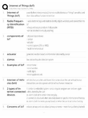 Preview of Internet of Things / IoT Fundamentals / 2026 Update / Score 100% / Exam Prep Study Guide
