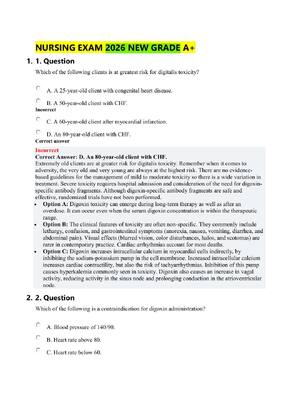 Preview of NURSING EXAM 2026 NEW GRADE A