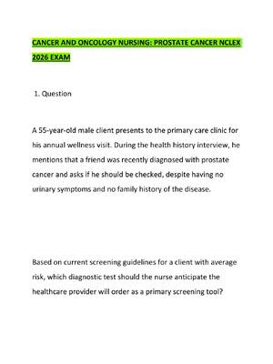 Preview of CANCER AND ONCOLOGY NURSING