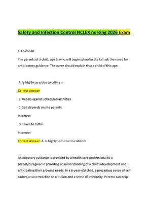 Preview of Safety and Infection Control NCLEX nursing 2026 Exam
