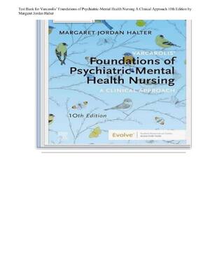 Preview of Test Bank for Varcarolis’ Foundations of Psychiatric-Mental Health Nursing A Clinical Appr