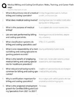 Preview of Medical Billing & Coding / Roles Training Careers / 2026 Update / Score 100% / Exam Prep S