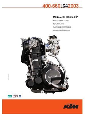 Preview of KTM 1998 2003 - 400 540 620 640 SXC SC LC4 LC4-E Supermoto- Engine - Service Workshop Repa