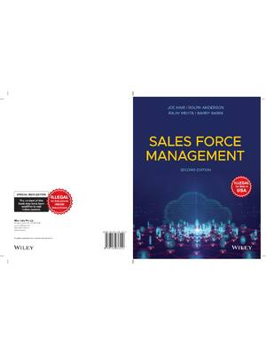 Preview of Sales Force Management 2nd Edition By Joseph Hair, Rolph Anderson, Rajiv Mehta, Barry Babi