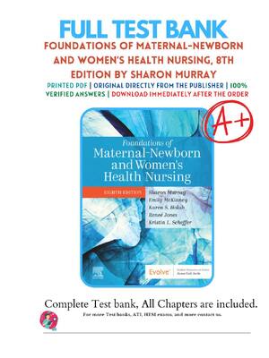 Preview image for Test Bank For Foundations of Maternal-Newborn and Women's Health Nursing 8th Edition By Sharon Smith Murray All Chapters 1-28 Copyright 2024