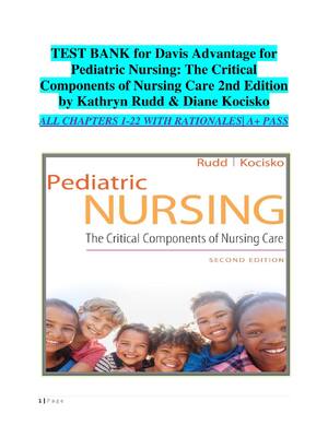 Preview of Test Bank Davis Advantage for Pediatric Nursing The Critical Components of Nursing Care 2n
