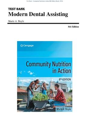 Preview of Test Bank - Community Nutrition in Action, 8th Edition
