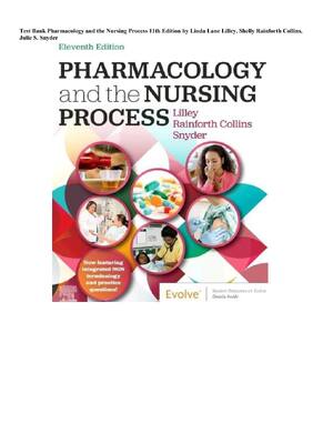 Preview image for Test Bank Pharmacology and the Nursing Process 11th Edition by Linda Lane Lilley, Shelly Rainforth Collins, J Complete All Chapters 1-58 Verified Answers Rated A+
