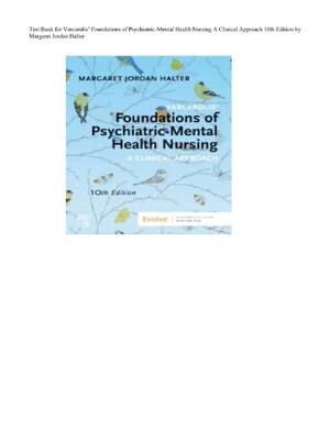 Preview image for Test Bank for Varcarolis’ Foundations of Psychiatric-Mental Health Nursing A Clinical Approach 10th Edition by Margaret Jordan Halter Complete All Chapters Verified Answers Rated A+