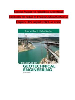 Preview image for Solutions Manual For Principles of Geotechnical Engineering 9th Edition By Braja Das, Khaled Sobhan (All Chapters, 100% original verified, A+ Graded)