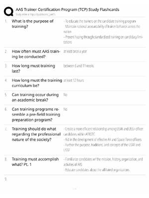 Preview of AAS TCP Certification / Trainer Program Study / 2026 Update / Score 100% / Exam Prep Study