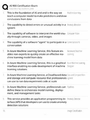 Preview of AI-900 / Azure AI Fundamentals / 2026 Update / Score 100% / Exam Prep Study Guide