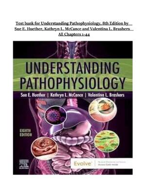 Preview of Test bank for Understanding Pathophysiology, 8th Edition by Sue E. Huether, Kathryn L. McC