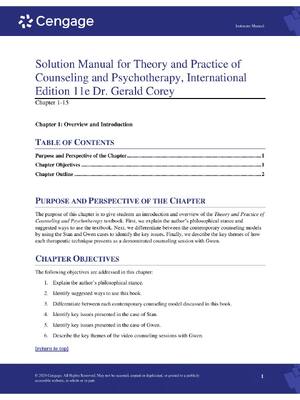 Preview of Solution Manual for Theory and Practice of Counseling and Psychotherapy, International Edi