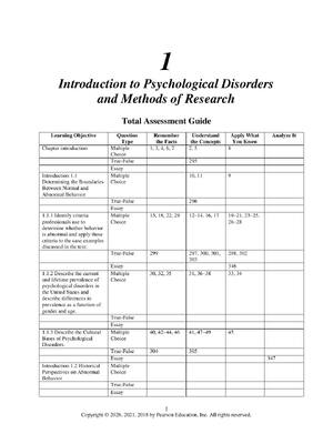 Preview of Test Bank For Psychological Disorders: Science, Self, and Society, 12th Edition Jeffrey S.