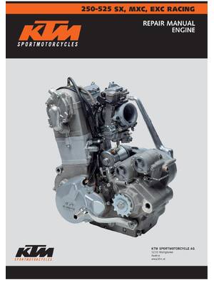 Preview of KTM 2000-2003 250 400 450 520 525 Sx Mxc Exc Racing Engine Service Manual