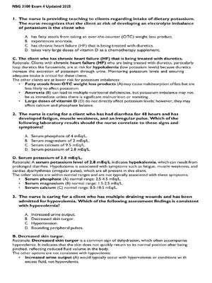 Preview of NSG 3100 Exam 4 Updated 2025 Questions and Verified Answers Rated A+