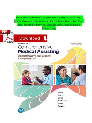 Preview of Test Bank for Pearson's Comprehensive Medical Assisting, 5th Edition by Kristiana Sue M. R