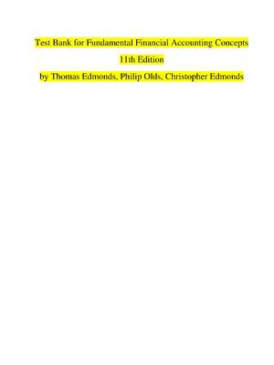 Preview image for Test Bank for Fundamental Financial Accounting Concepts 11th Edition by Thomas Edmonds, Philip Olds, Christopher Edmonds
