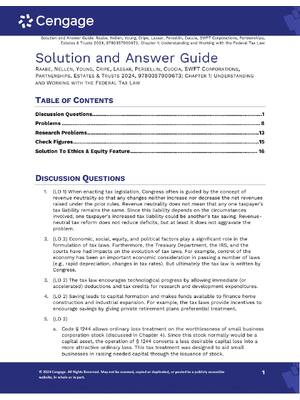 Preview image for Solution Manual for South-Western Federal Taxation 2024: Corporations, Partnerships, Estates and Trusts 47th Edition by William Raabe, Annette Nellen, James Young