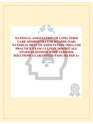 Preview of NATIONAL ASSOCIATION OF LONG TERM CARE ADMINISTRATOR BOARDS (NAB) NATIONAL HEALTH ASSOCIAT