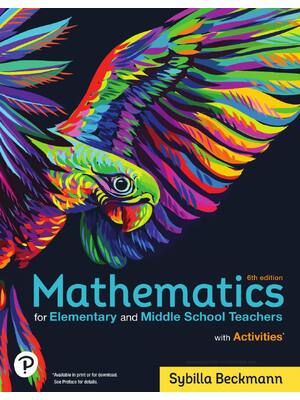 Preview of Mathematics for Elementary and Middle School Teachers 6th Edition By Sybilla Beckmann