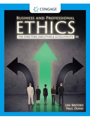 Preview of Business and Professional Ethics for Directors Executives 9th Edition By Leonard Brooks, P