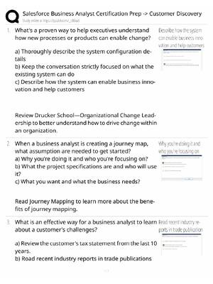 Preview of Salesforce Business Analyst Study Guide / Certification Prep / Score 100% / 2025 Update /