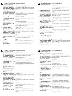 Preview of 75 Free NCLEX Questions / New Version / Exam Prep Resource
