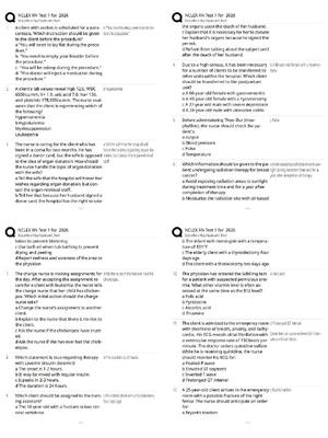 Preview of NCLEX RN Test 1 for 2026 / New Version / Exam Prep Resource
