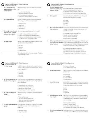Preview of Practice (NCLEX) Multiple / New Version / Exam Prep Resource