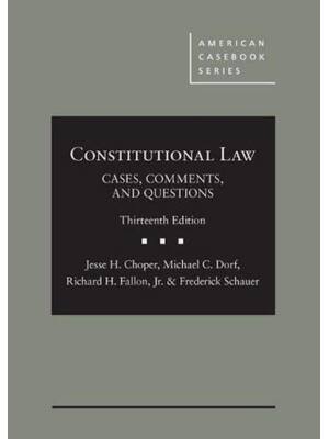 Preview of Scan Constitutional Law Cases Comments and Questions 13th Edition By Jesse Choper, Michael