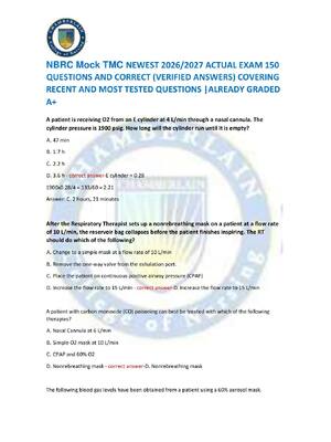 Preview of CMSRN NEWEST 2026/2027 ACTUAL EXAM 80  QUESTIONS AND CORRECT (VERIFIED ANSWERS)  COVERING