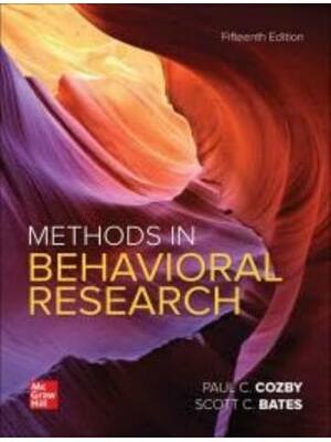Preview of Methods in Behavioral Research 15th Edition By Paul Cozby, Scott Bates
