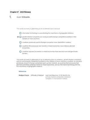 Preview of Test Bank Crafting & Executing Strategy 2024 Release by Thompson | Chap 7 to 12