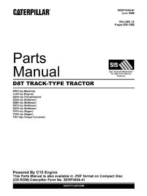 Preview of CAT Caterpillar D8T Crawler Dozer Tractor KPZ Parts Manual