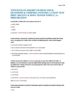 Preview of NMTCB EXAM 2026/2027 | 80 HIGH-YIELD QUESTIONS & VERIFIED ANSWERS | LATEST TEST PREP | REC
