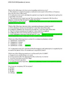 Preview image for CPJE EXAM 300 Verified Questions & Answers Rated A+