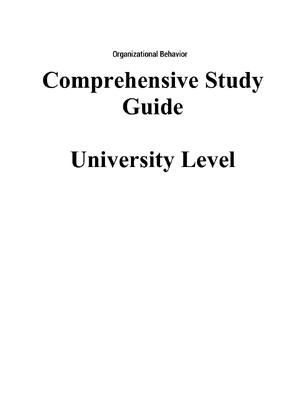 Preview image for Organizational Behavior: Comprehensive Study Guide University Level