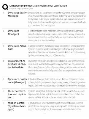 Preview image for Dynatrace Implementation Study Guide / Professional Certification Exam Prep / Score 100% / 2025 Update