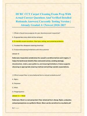 Preview of IICRC CCT Carpet Cleaning Exam Prep