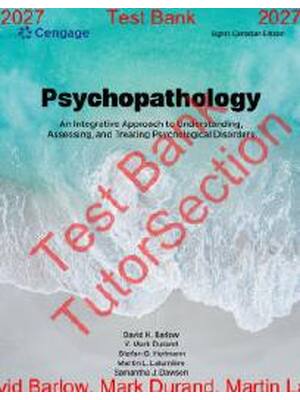 Preview of Psychopathology 8th Canadian Edition By David Barlow, Mark Durand, Martin Lalumiere, Stefa