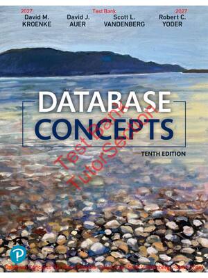Preview of Database Concepts 10th Edition By  David Kroenke, David Auer, Scott Vandenberg, Robert Yod