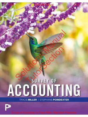 Preview of Survey of Accounting 1st Edition By Tracie Miller, Stephanie Poindexter