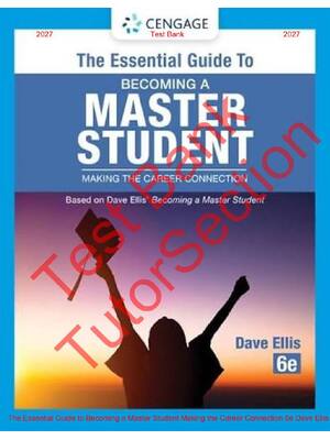 Preview of The Essential Guide to Becoming a Master Student Making the Career Connection 6th Edition