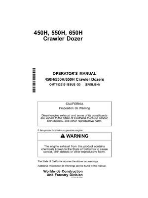 Preview of Case 650H, 750H, 850H Crawler Dozer Bulldozer Operator Manual