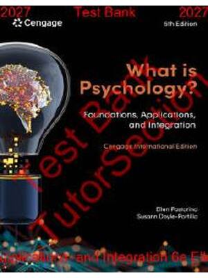 Preview of What is Psychology Foundations, Applications, and Integration 6th Edition By Ellen Pastori