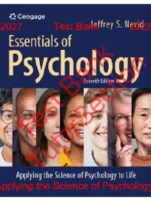 Preview image for Essentials of Psychology Applying the Science of Psychology to Life 7th Edition By Jeffrey S. Nevid