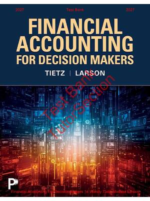 Preview image for Financial Accounting For Decision Makers 1st Edition By  Wendy Tietz, Melissa Larson
